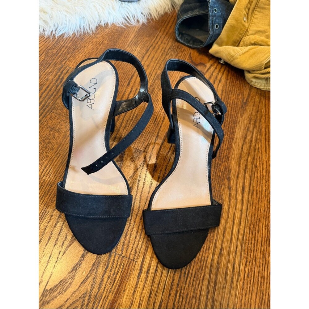 Abound Black Strappy Block Heel Sandals
